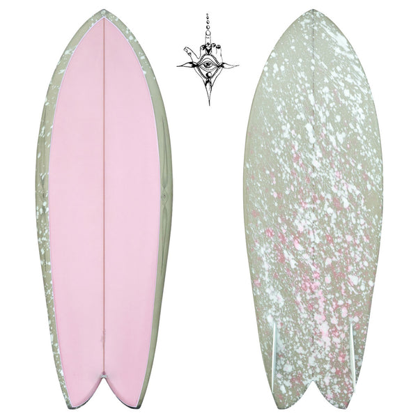 RYAN BURCH SURFBOARDS  SQUIT FISH MODEL 5’2” 1/2