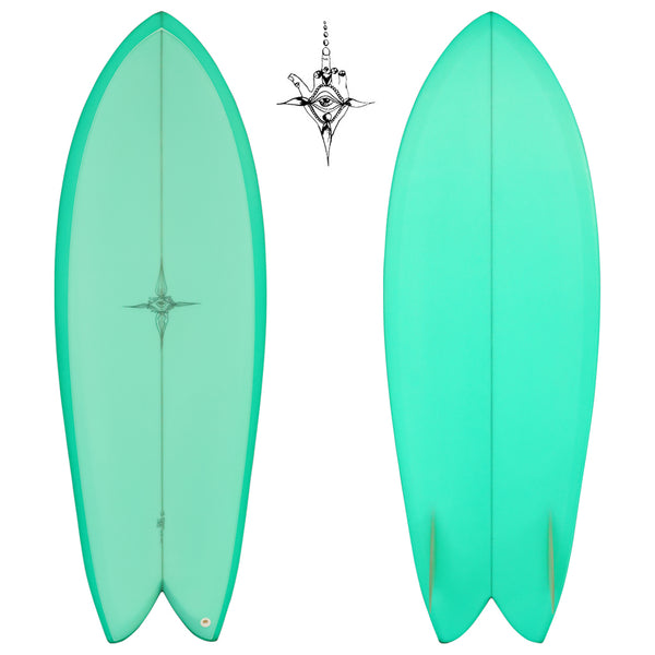 RYAN BURCH SURFBOARDS SQUIT FISH MODEL 5’5”