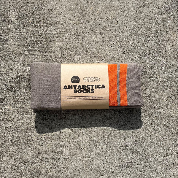 YETINA SLOW LIFE Antarctica Socks ≪Glay/Orange≫ 送料無料