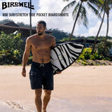 BIRDWELL ”808 SURFSTRETCH SIDE POCKET BOARDSHORTS” -Black-  バードウェル ストレッチ 水着 海パン ウォークショーツ 短パン メンズ