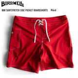 BIRDWELL ”808 SURFSTRETCH SIDE POCKET BOARDSHORTS” -Red-  バードウェル ストレッチ 水着 海パン ウォークショーツ 短パン メンズ