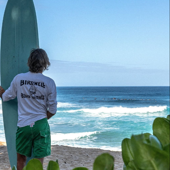 BIRDWELL トランクス 31 エメラルドグリーン　美品　オーダーもの BIRDWELLバードウェル300BoardshortsKellyGreenボードショーツ海パン