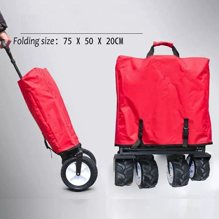 キャリーワゴン Off-Road Camping Cart Wagon オフロードキャンピングカートワゴン ペットカートワゴン手押し車 アウトドア/ビーチチェア /キャンプ海水浴/サーフィン/フェス