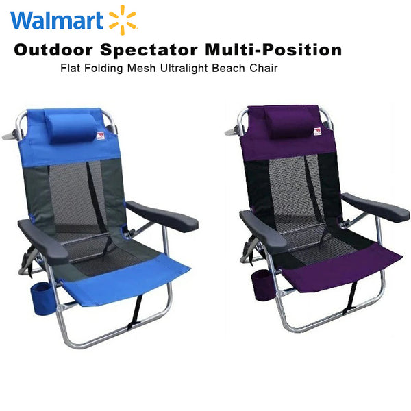 Walmart ウォルマート 米国発 OUTDOOR SPECTATOR Position Flat Folding Mesh Ultralight Beach Chair アウトドアビーチチェア