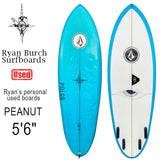 【USED】RYAN BURCH SURFBOARDS ライアンバーチ サーフボード  Ryan’s personal used boards  PEANUT 5'6" 営業所止め配送