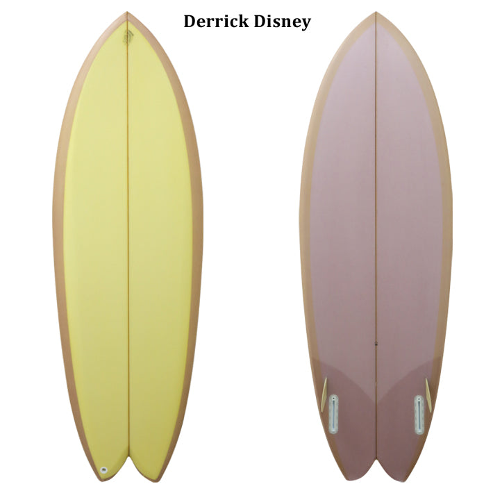 DERRICK DISNEY SURFBOARDS デリック ディズニーシェイプ TWINZER FISH MODEL 5’5” VISSLA(ヴィスラ)の看板ライダーDERRICK DISNEYシェイプ 送料無料