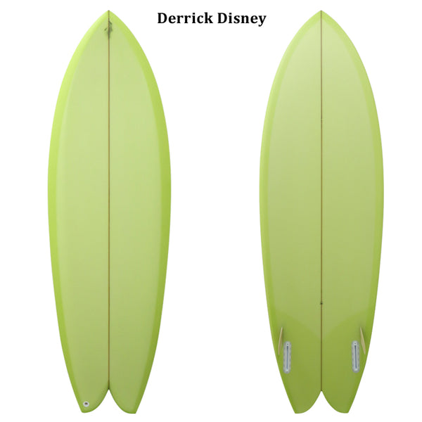 DERRICK DISNEY SURFBOARDS デリック ディズニーシェイプ TWINZER FISH MODEL 5’9” VISSLA(ヴィスラ)の看板ライダーDERRICK DISNEYシェイプ 送料無料